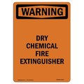 Signmission Safety Sign, OSHA WARNING, 18" Height, Rigid Plastic, Dry Chemical Fire Extinguisher, Portrait OS-WS-P-1218-V-13114